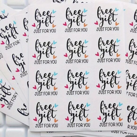 120 Free Gift Just For You Stickers ~ Appreciation Thank You Shipping Labels - Picture 9 of 10